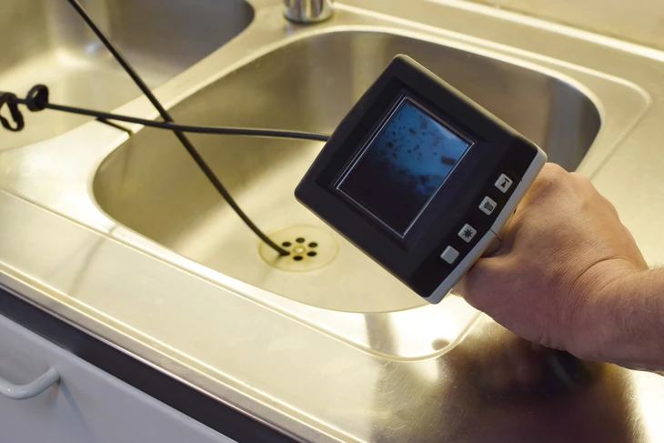 Eau claire coulant d'un robinet dans un récipient transparent, créant des éclaboussures et des bulles d'air visibles sous la surface